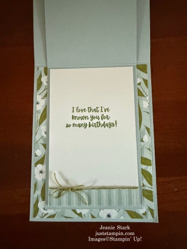 Stampin' Up! Lovely Blossoms Fun Fold birthday card idea with Coneflower Celebrations-Jeanie Stark StampinUp