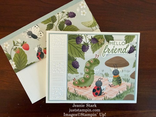 Stampin Up! Sweet Bugs fun fold card for a friend-Jeanie Stark StampinUp