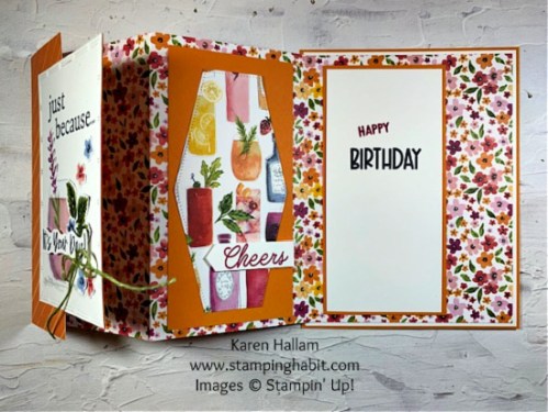 Stampin' Up! Celebratory Sips Accordion fold birthday card-visit juststampin.com for handmade inspiration and more-Jeanie Stark StampinUp