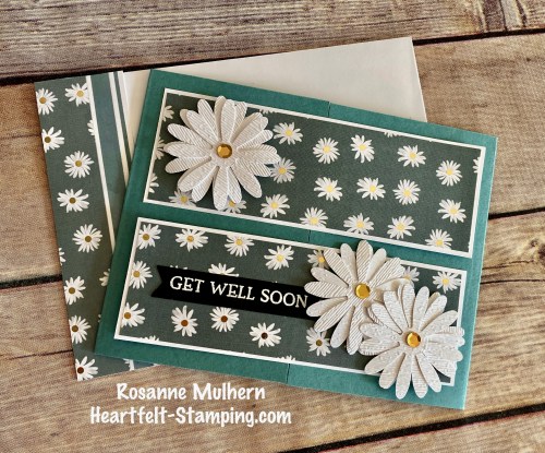 Stampin' Up! Happy Thoughts & Daisy get well fun fold card idea-visit juststampin.com for handmade inspiration and more-Jeanie Stark StampinUp
