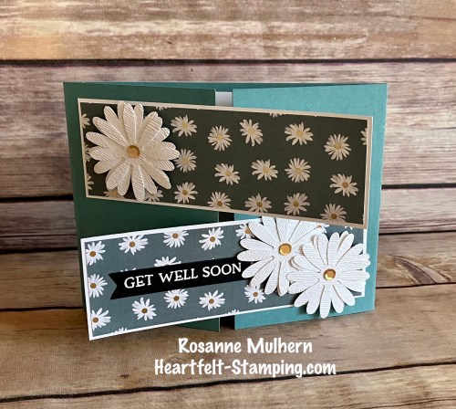 Stampin' Up! Happy Thoughts & Daisy get well fun fold card idea-visit juststampin.com for handmade inspiration and more-Jeanie Stark StampinUp