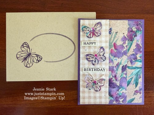 Stampin' Up! Perennial Lavender Accordion Fold Card with Beautiful Butterflies & Addressed To You-Jeanie Stark StampinUp