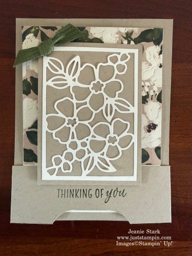 Stampin' Up! Fragrant Layers Thinking of You pop-up slider card-Jeanie Stark StampinUp