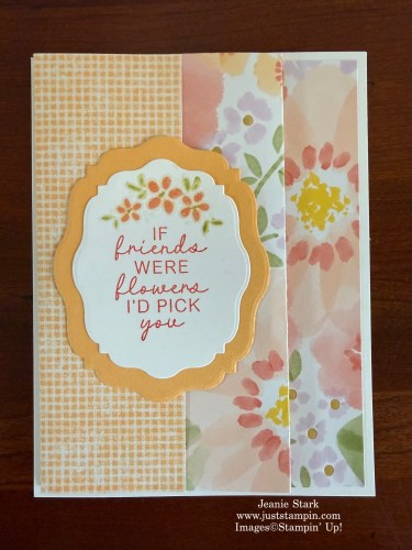 Stampin' Up! Sunshine & Tulips Accordion Fold card with Lovely & Beautiful Designer Series Paper-Jeanie Stark StampinUp