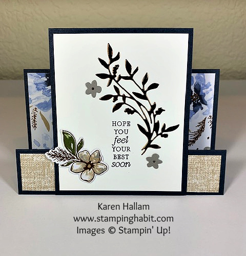 Stampin' Up! Delicate Dreams get well fun fold card idea-visit juststampin.com for handmade inspiration and more-Jeanie Stark StampinUp