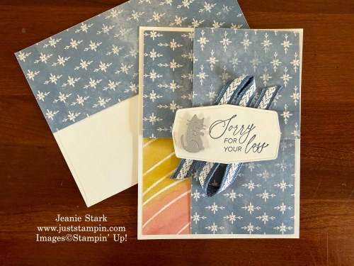Stampin' Up! Cutest Crew and Painted Illusions pop up fun fold pet sympathy card idea-Jeanie Stark StampinUp