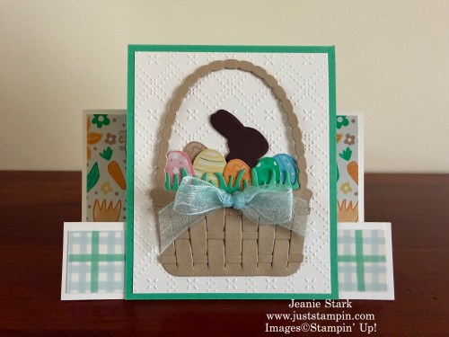 Stampin' Up! Faux Step Easter Card with Easter Basket Bundle and Easter Joy Designer Series paper-Jeanie Stark StampinUp