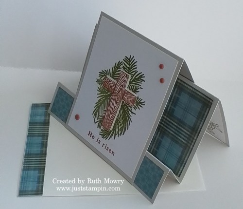 Stampin' Up! Faith Collection fun fold Easter card-visit juststampin.com for handmade inspiration and more-Jeanie Stark StampinUp