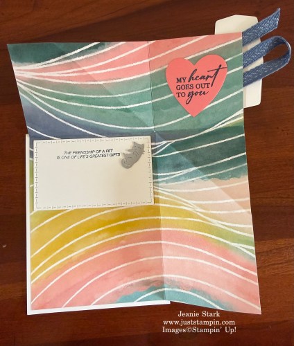 Stampin' Up! Cutest Crew and Painted Illusions pop up fun fold pet sympathy card idea-Jeanie Stark StampinUp