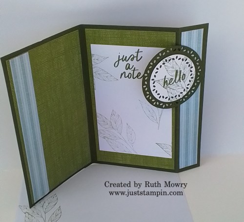 Stampin' Up! Back fold card with Lovely Blossoms Designer Series Paper-visit juststampin.com for handmade inspiration and more-Jeanie Stark StampinUp