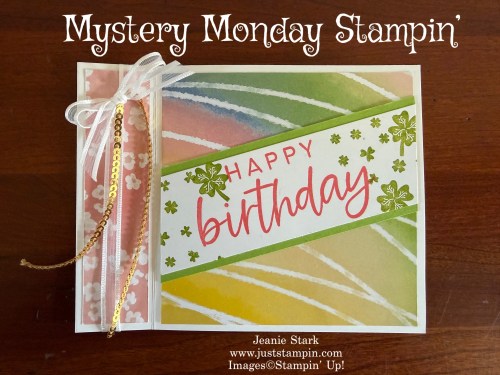 Stampin' Up! With You In Mind birthday fun fold card with Painted Illusions Designer Series Paper-Jeanie Stark StampinUp