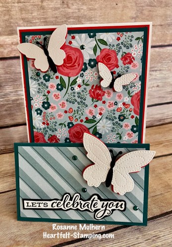Stampin' Up! fun fold birthday card idea-visit juststampin.com for inspiration, ordering information, and more-Jeanie Stark StampinUp