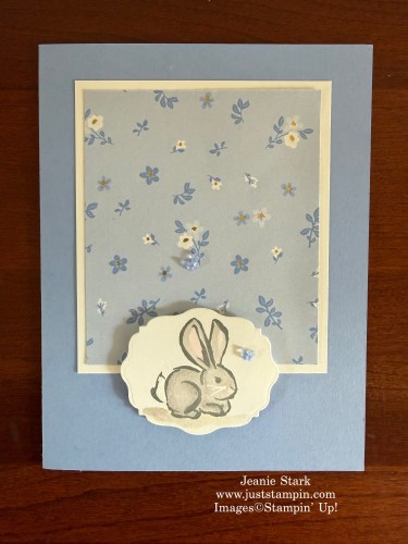 Stampin' Up! Bloom Boutique and Notes of Spring Clean & Simple card idea-Jeanie Stark StampinUp