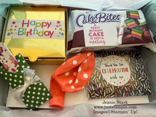 Stampin' Up! birthday card kit to go-visit juststampin.com for inspiration, monthly kits, ordering information, and more-Jeanie Stark StampinUp