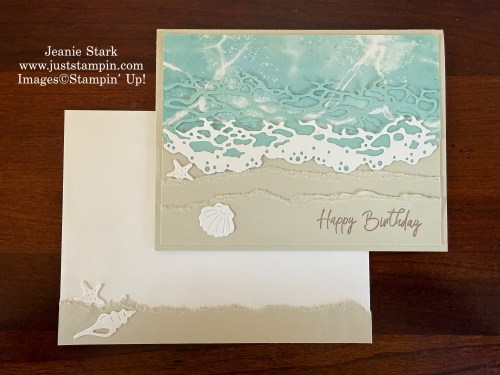 Stampin' Up! Rolling Waves birthday card idea-Jeanie Stark StampinUp