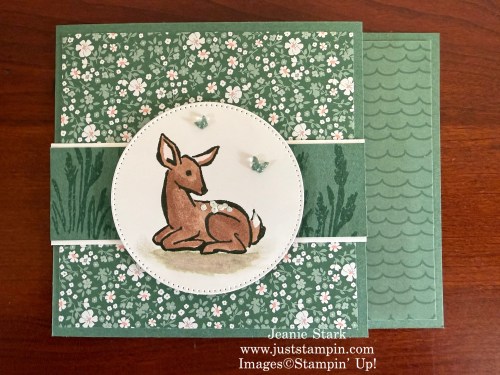 Stampin' Up! Bloom Boutique and Notes of Spring fun fold all occasion card idea-Jeanie Stark StampinUp