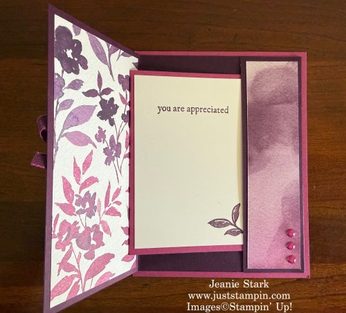 Stampin' Up! Garden Poetry fun fold card with Paradise Garden-Jeanie Stark StampinUp