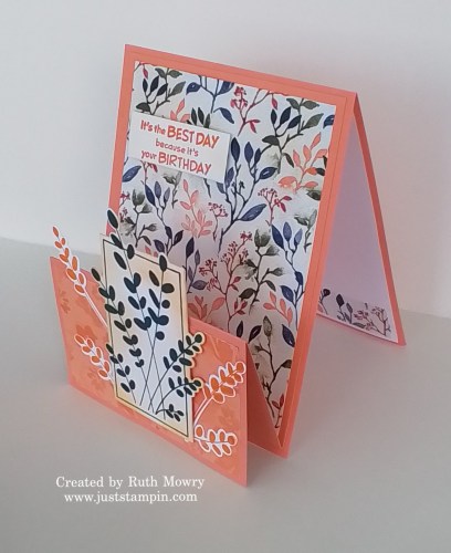 Stampin' Up! fun fold birthday card idea-visit juststampin.com for inspiration, ordering information, and more-Jeanie Stark StampinUp