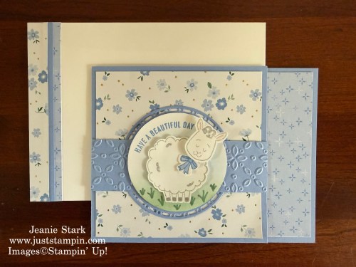 Stampin' Up! Woolly Friends and Bloom Boutique fun fold card idea-Jeanie Stark StampinUp
