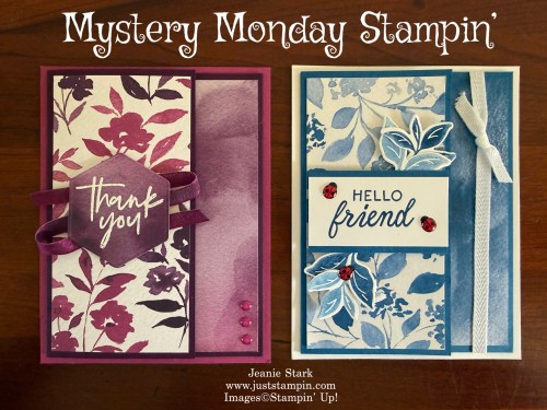 Stampin' Up! Garden Poetry fun fold slide-out cards-Jeanie Stark StampinUp