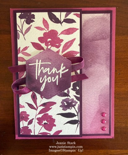 Stampin' Up! Garden Poetry fun fold card with Fabulous Sayings Stamp Set and Paradise Garden Dies-Jeanie Stark StampinUp