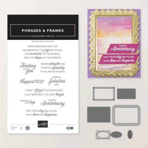 Stampin' Up! Phrases & Frames Bundle-visit juststampin.com for inspiration, ordering information, and more-Jeanie Stark StampinUp