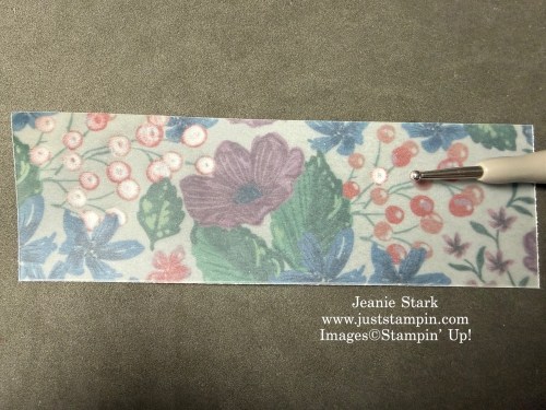 Stampin' Up! All Aflutter and Berry Botanical Vellum all occasion card pocket card idea-Jeanie Stark StampinUp