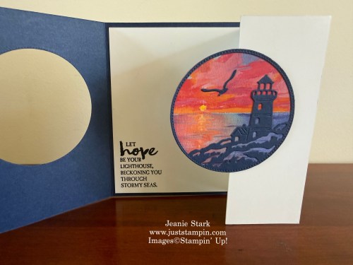 Stampin' Up! Scenic Coast Pop Up Window fun fold card idea-Jeanie Stark StampinUp