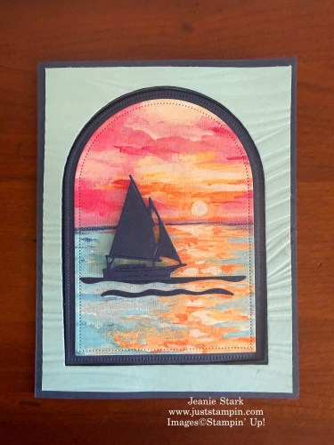 Stampin' Up! Scenic Coast Pop Up Window fun fold card idea-Jeanie Stark StampinUp