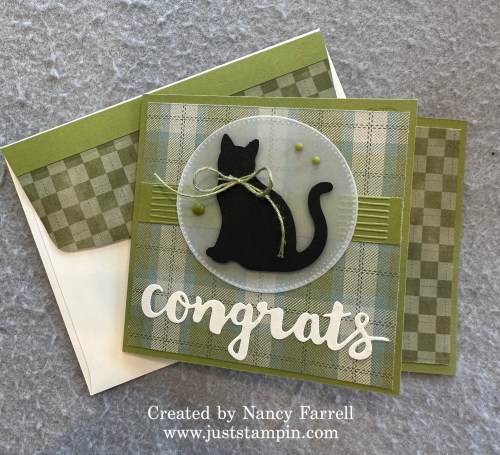 Stampin' Up! Fun Fold pet card-visit juststampin.com for inspiration, ordering information, and more-Jeanie Stark StampinUp