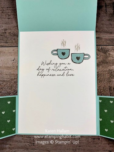 Stampin' Up! Double Dutch Door A Little latte fun fold card idea-visit juststampin.com for inspiration, ordering information, and more-Jeanie Stark StampinUp