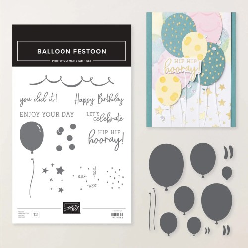 Stampin' Up! Balloon Festoon bundle-visit juststampin.com for inspriation, ordering information, and more-Jeanie Stark StampinUp