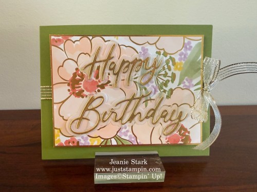 Stampin' Up! Framed All Around fun fold birthday card with Lovely & Beautiful Designer Series Paper-Jeanie Stark StampinUp