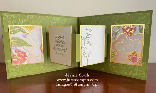 Stampin' Up! Framed All Around fun fold birthday card with Lovely & Beautiful Designer Series Paper-Jeanie Stark StampinUp