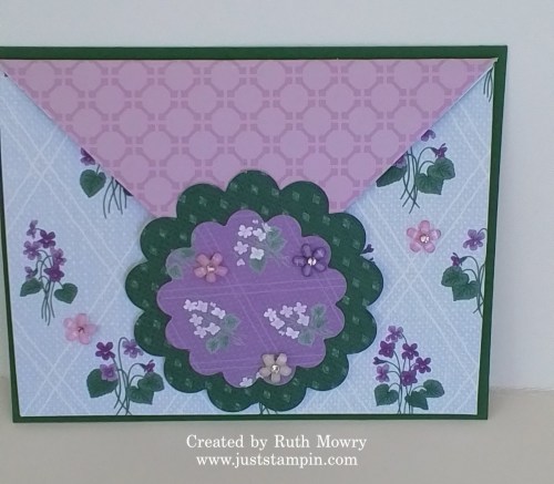 Stampin' Up! Violet Dreams envelope flap fun fold get well card idea-visit juststampin.com for mystery stamping fun fold card ideas-Jeanie Stark StampinUp
