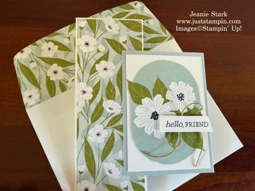 Stampin' Up! Lovely Blossoms and Framed All Around multi panel accordion fun fold friend card ideas-Jeanie Stark StampinUp
