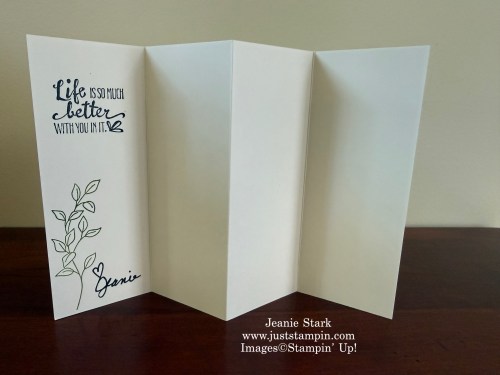 Stampin' Up! Lovely Blossoms and Framed All Around multi panel accordion fun fold friend card ideas-Jeanie Stark StampinUp