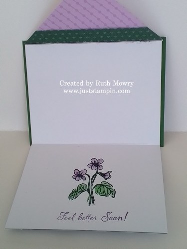 Stampin' Up! Violet Dreams envelope flap fun fold get well card idea-visit juststampin.com for mystery stamping fun fold card ideas-Jeanie Stark StampinUp