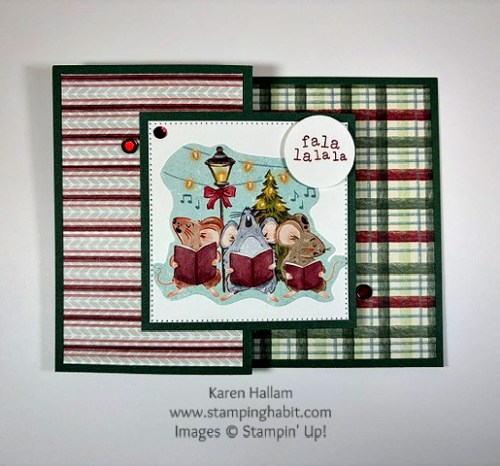 Stampin' Up! A Little Christmas Double Z fun fold Card idea-visit juststampin.com for mystery stamping fun fold card ideas-Jeanie Stark StampinUp
