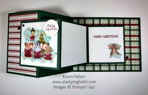 Stampin' Up! A Little Christmas Double Z fun fold Card idea-visit juststampin.com for mystery stamping fun fold card ideas-Jeanie Stark StampinUp