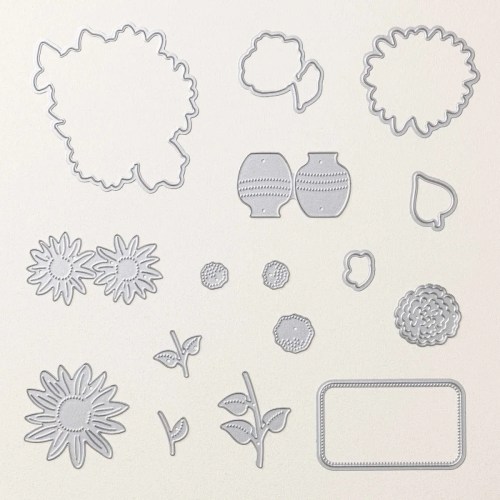 Stampin' Up! Radiant Sunflower Dies-visit juststampin.com for inspiration, ordering information, and more-Jeanie Stark StampinUp