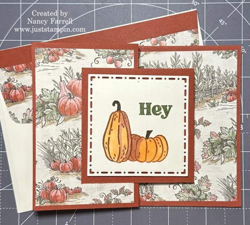 Stampin' Up! Double Z fun fold Card idea-visit juststampin.com for mystery stamping fun fold card ideas-Jeanie Stark StampinUp