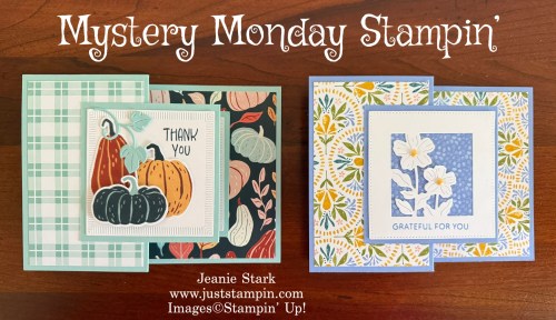 Stampin' Up! Double Z fun fold cards with Painted Pumpkins and Poetic Petals-Jeanie Stark StampinUp
