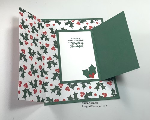 Stampin' Up! Timeless Christmas fun fold card idea-visit juststampin.com for mystery stamping fun fold card ideas-Jeanie Stark StampinUp
