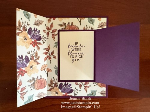 Stampin' Up! Sunshine & Tulips with Autumn Opulence fun fold fall card for a friend-Jeanie Stark StampinUp
