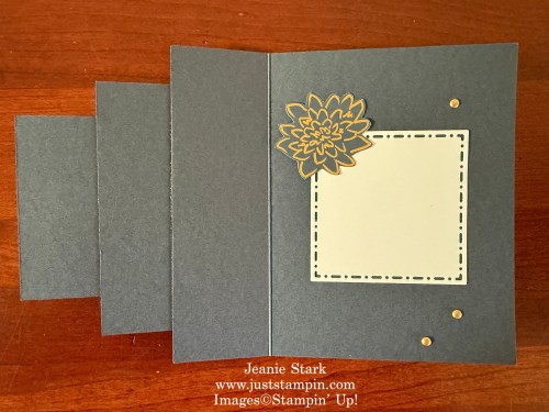 Stampin' Up! Banner Sayings and Luxe Foliage fun fold thank you card idea-Jeanie Stark StampinUp